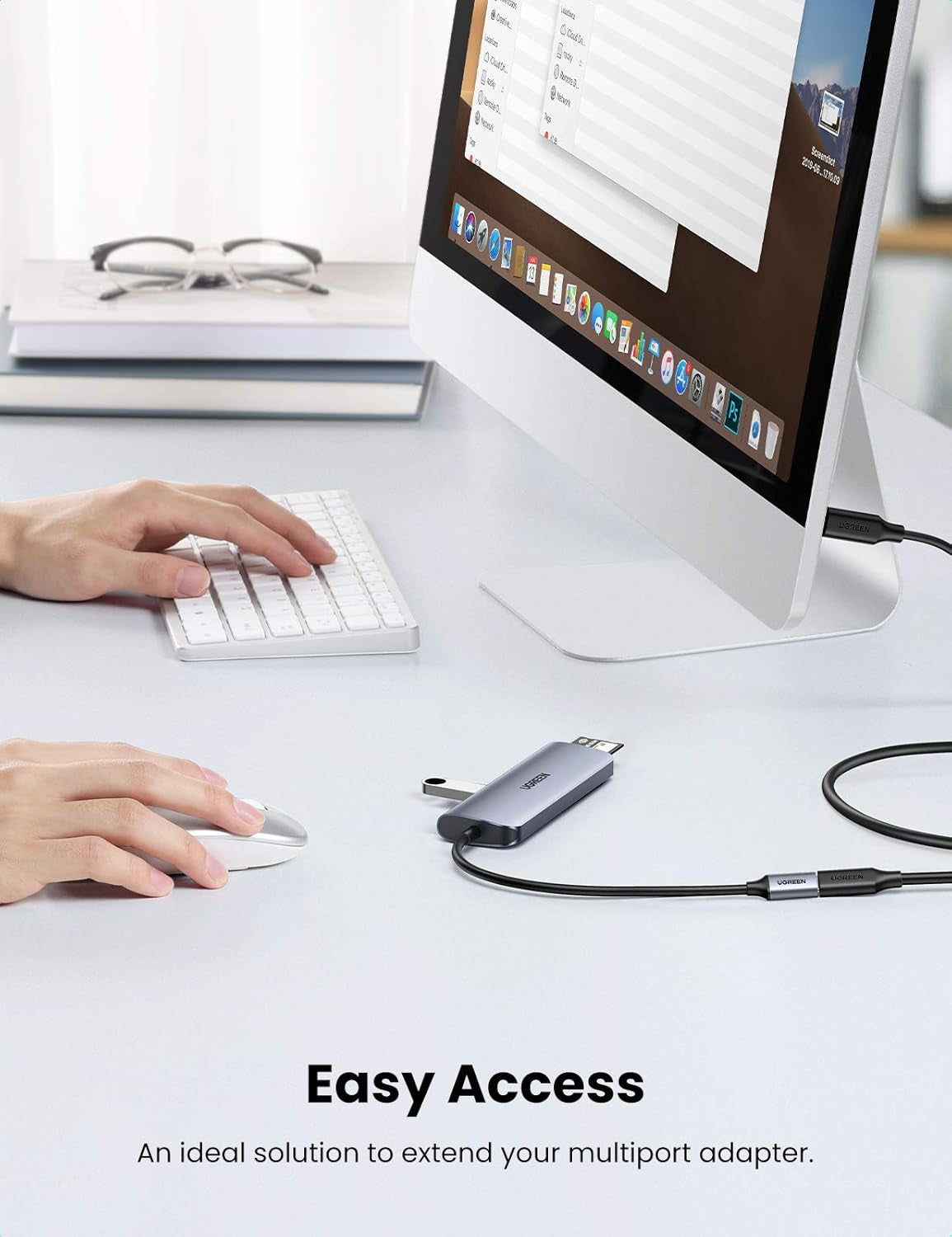 UGREEN USB-C/M para USB-C/F Gen2 5A Cabo de Extensão 1m (Preto) – 10387