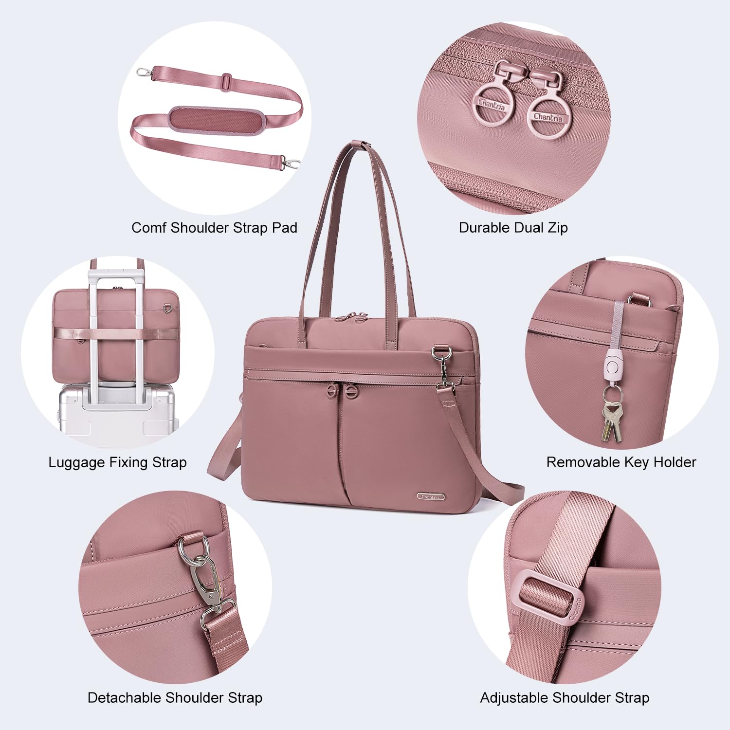 Chantria CB00772 - Bolsa para Laptop Feminina até 15,6"