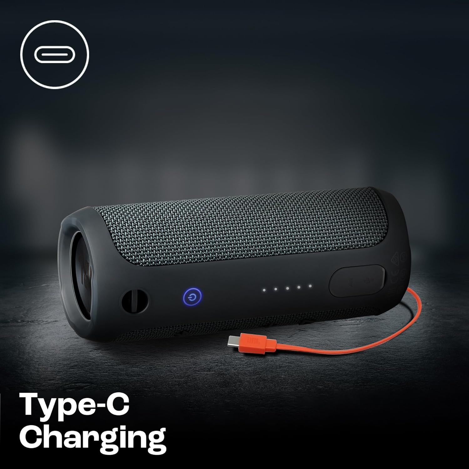 Coluna Bluetooth Portátil JBL Flip Essential 2 | Potência de 20W RMS, Até 10 Horas de Bateria, Certificação IPX7 À Prova D’água e Conexão Tipo-C