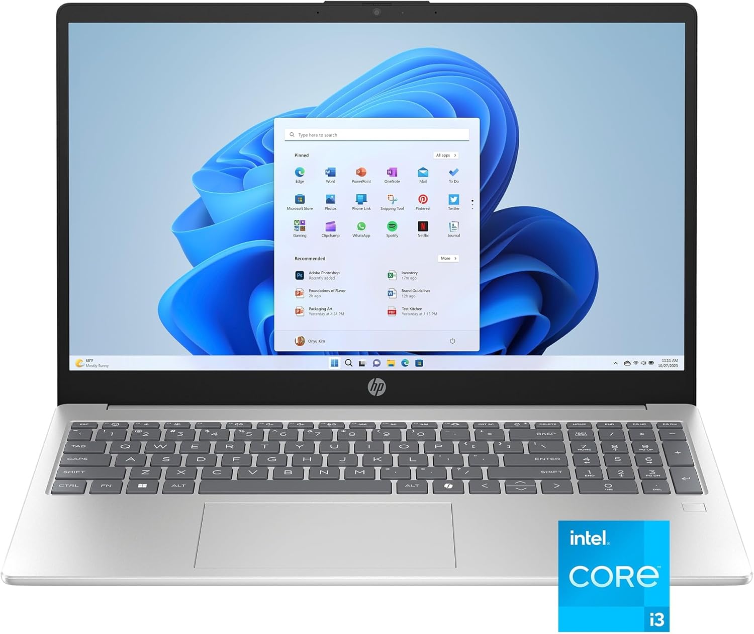 LAPTOP HP 15-fd0133wm | COMPACTO, EFICIENTE E FIÁVEL Processador Intel® Core™ i3 (8 Núcleos) | Ecrã 15.6" Full HD IPS | Armazenamento Rápido de 512 GB SSD