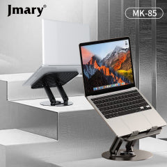 Suporte de Mesa Jmary MK-85 para Laptop | Base Giratória 360°, Dobrável e Ajustável – Construção em Metal e Silicone