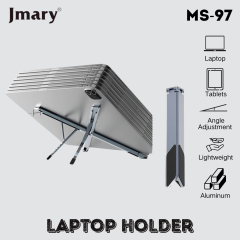 Suporte Dobrável Jmary MS-97 | Ultra Leve em Alumínio para Laptop e Tablet – 6 Níveis de Ajuste