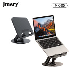 Suporte de Mesa Jmary MK-85 para Laptop | Base Giratória 360°, Dobrável e Ajustável – Construção em Metal e Silicone