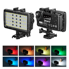 Iluminador LED à Prova d'Água Jmary FM-72RGB | Mergulho até 40m – Modos RGB Multicores e Bateria de 3000mAh