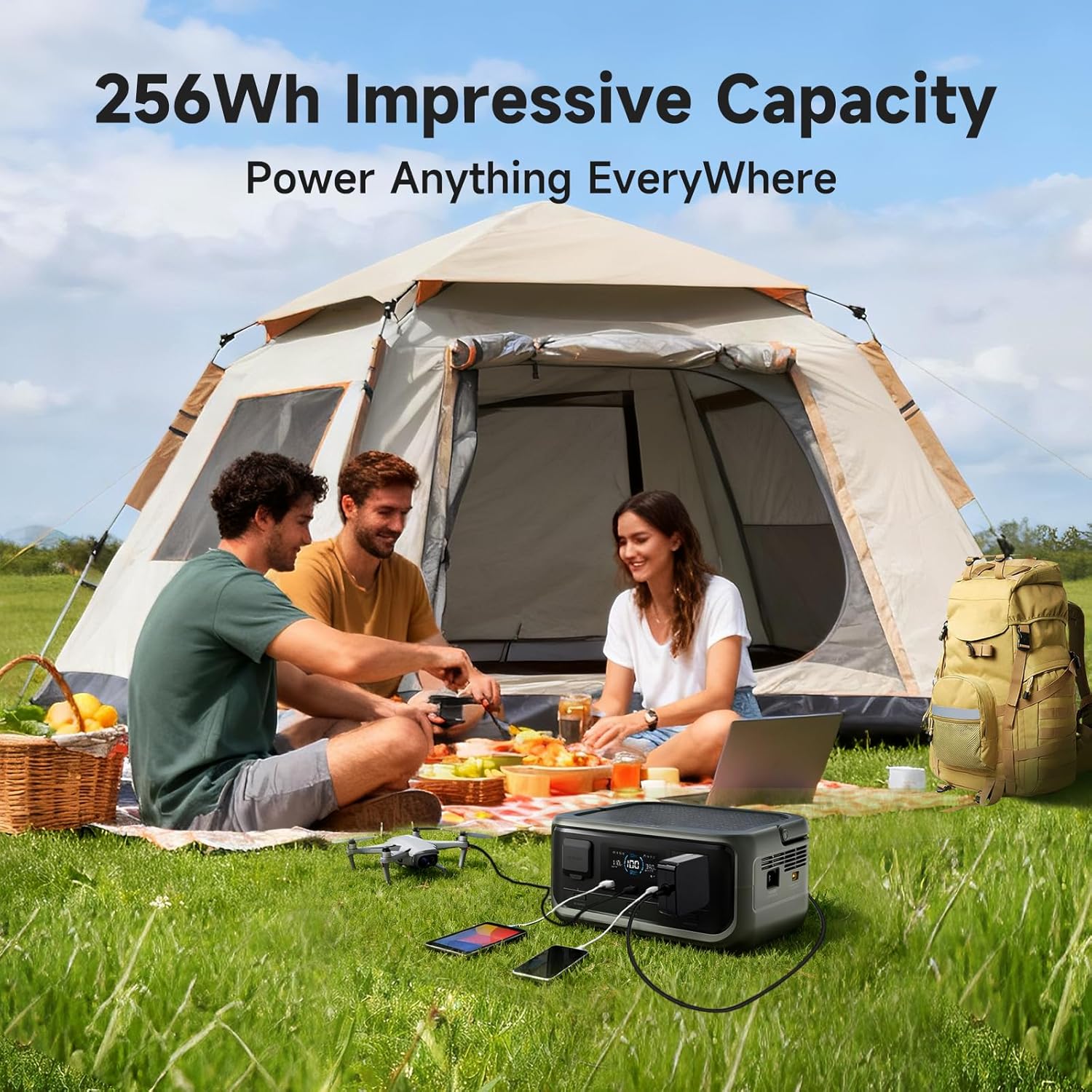Estação de Energia Portátil ALLPOWERS P300 | 256Wh, 300W – Bateria LiFePO4 com Função UPS