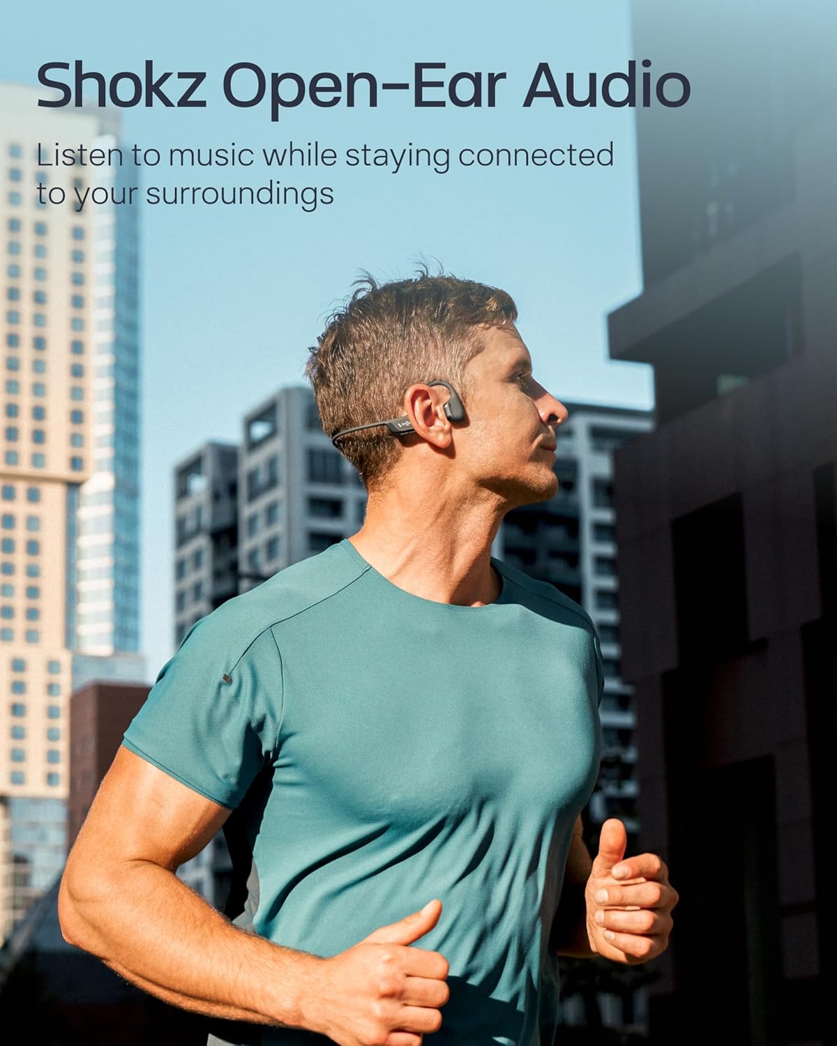 Fones de Ouvido Esportivos Shokz OpenRun Pro 2 Condução Óssea e Aérea Bluetooth