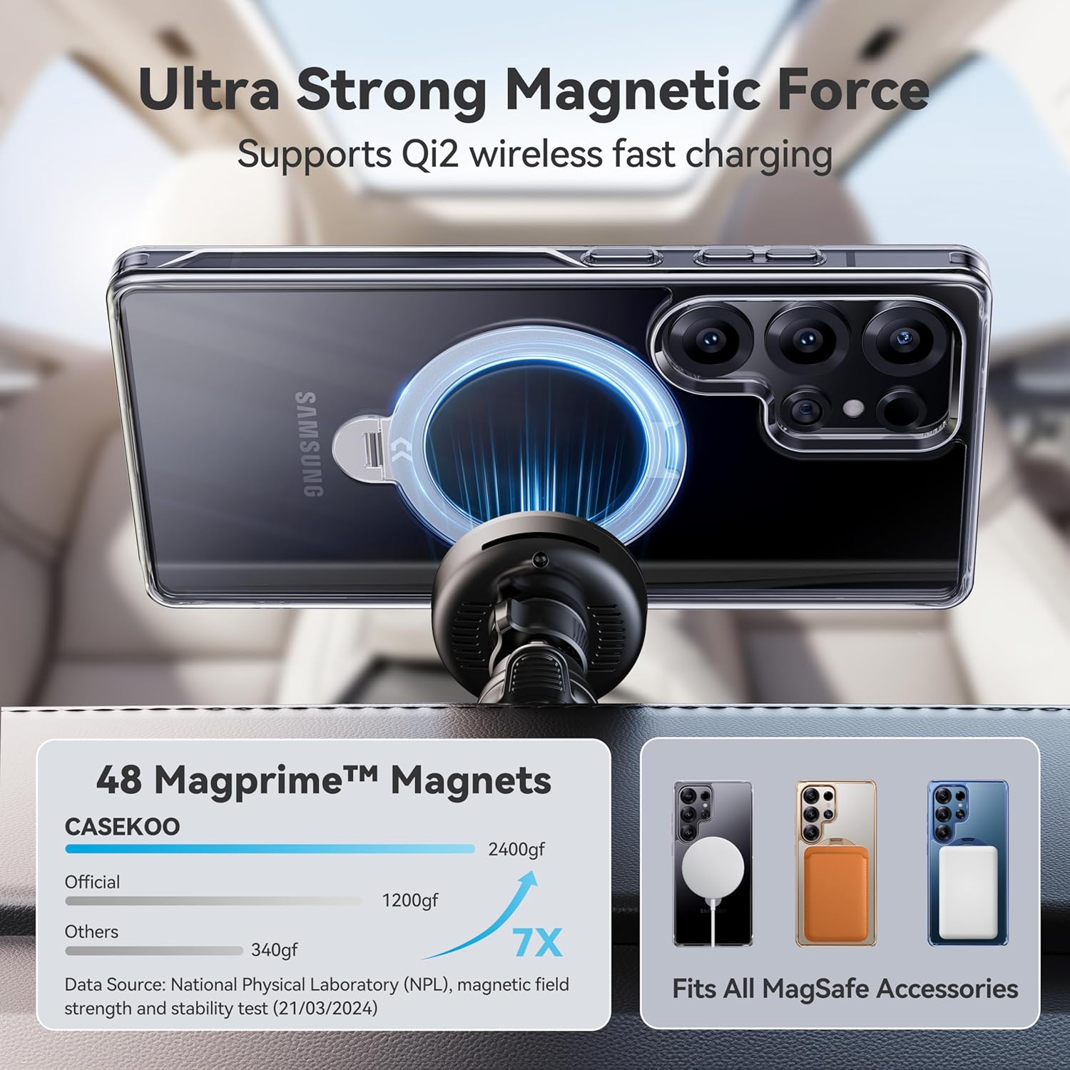 BL038 – Capa Transparente Magnética com Suporte Rotativo 360° para Samsung Galaxy S25 / S25 Ultra