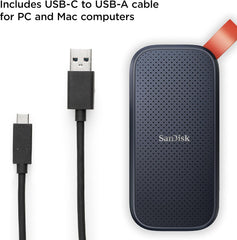 SSD Externo Portátil SanDisk 1TB USB 3.2 Gen 2 (10Gbps) Leitura até 800MB/s Cabo USB-C com Adaptador USB-A
