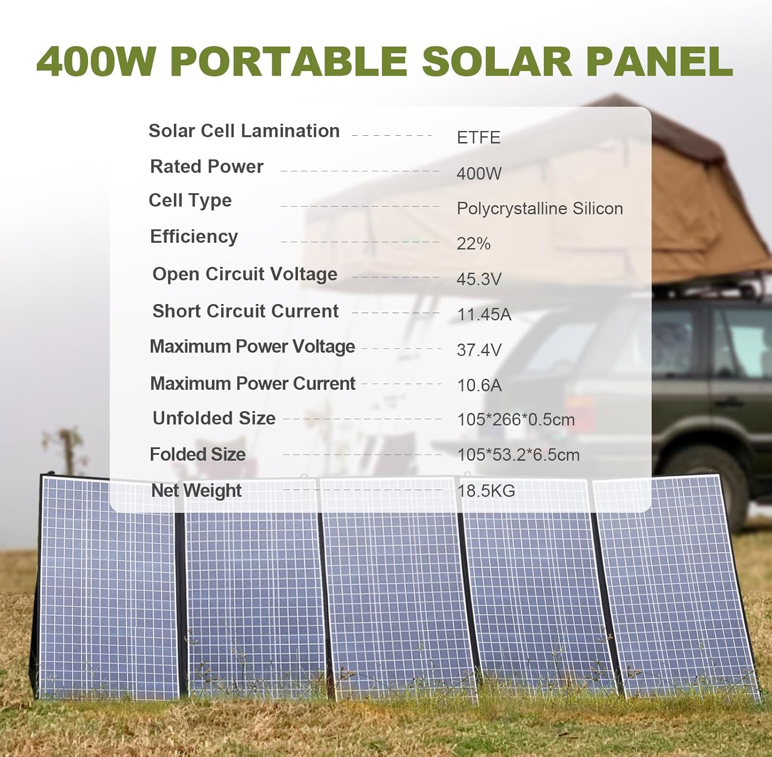 Painel Solar Portátil ALLPOWERS SP037 - 400W