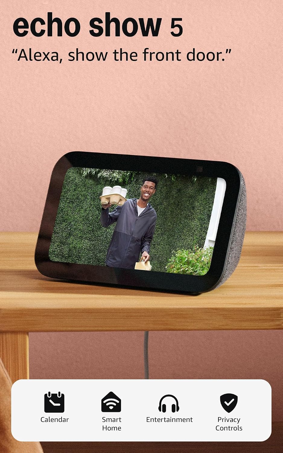 Smart Display Amazon Echo Show 5 com Alexa Ecrã Tátil de 5,5" Altifalante Full-Range e Câmara Integrada