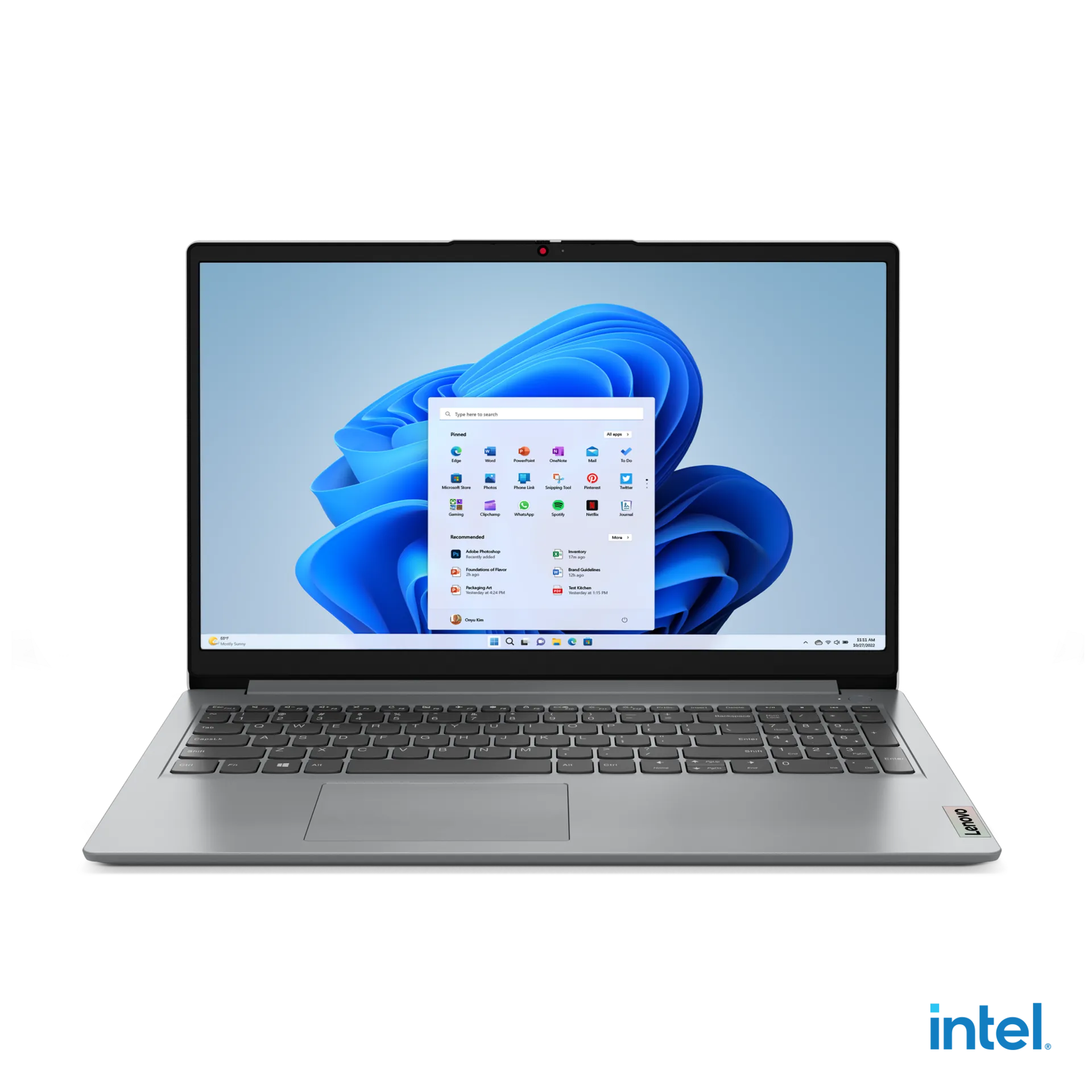 Lenovo IdeaPad 1 | Intel Celeron | 8GB RAM | 256GB SSD | Tela 15.6" HD | Cloud Grey