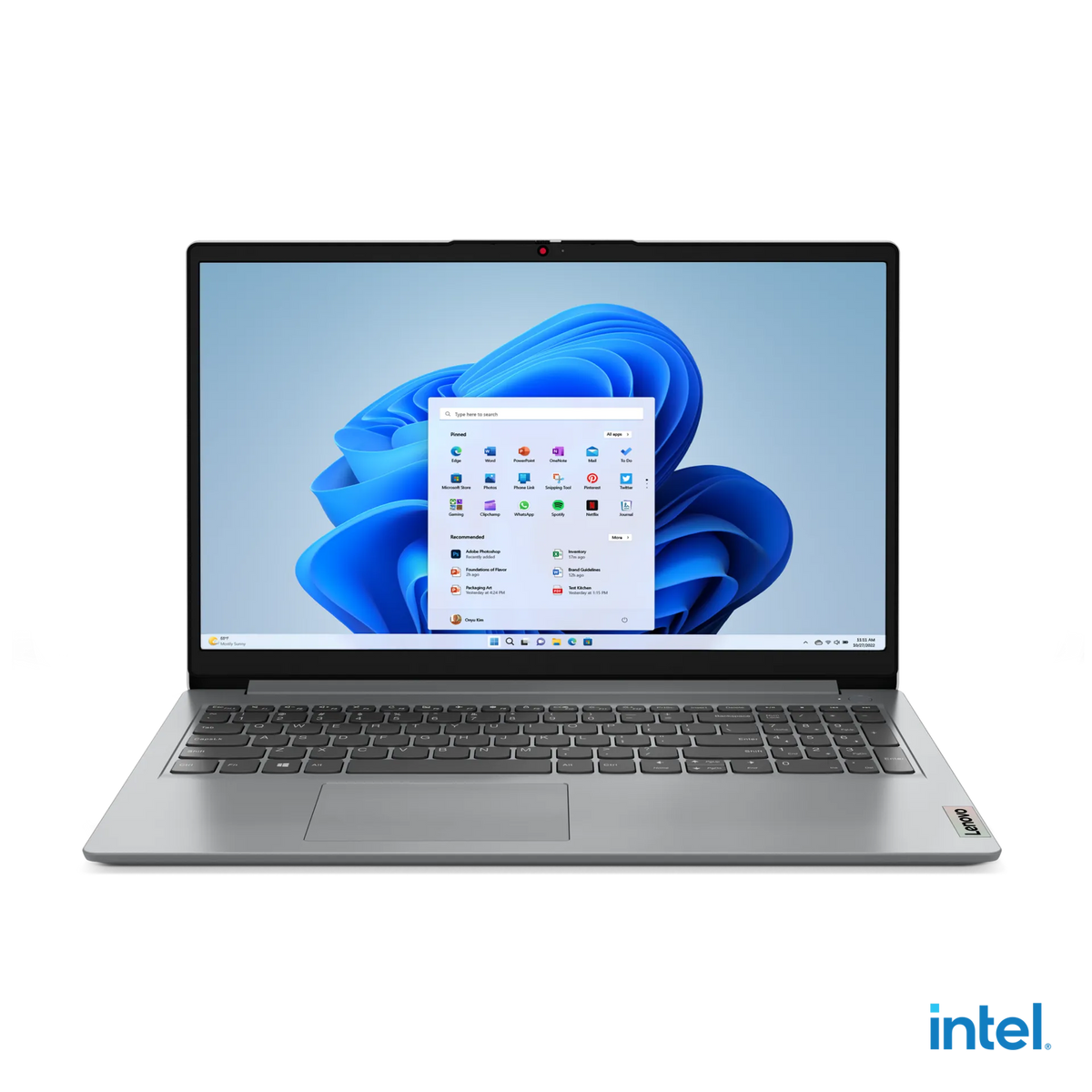 Lenovo IdeaPad 1 | Intel Celeron | 8GB RAM | 256GB SSD | Tela 15.6" HD | Cloud Grey