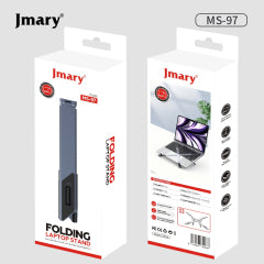 Suporte Dobrável Jmary MS-97 | Ultra Leve em Alumínio para Laptop e Tablet – 6 Níveis de Ajuste