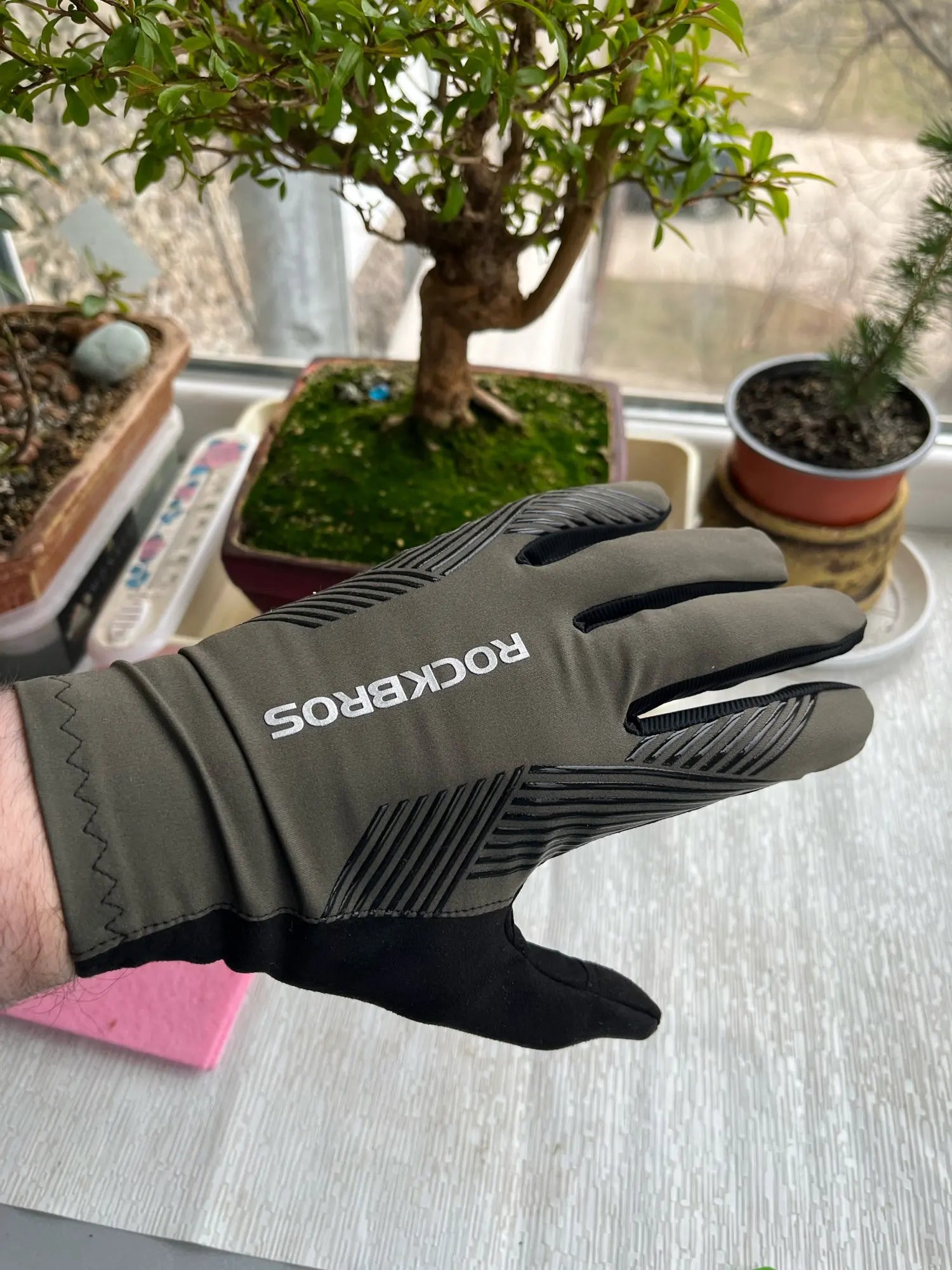 Luvas de Ciclismo ROCKBROS para Mountain Bike – Dedo Longo, com Proteção e Almofada de Gel