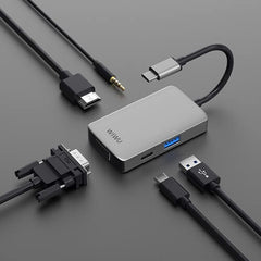 Wiwu Alpha 513HVP 5 em 1 USB 3.0 Tipo C HUB HDMI