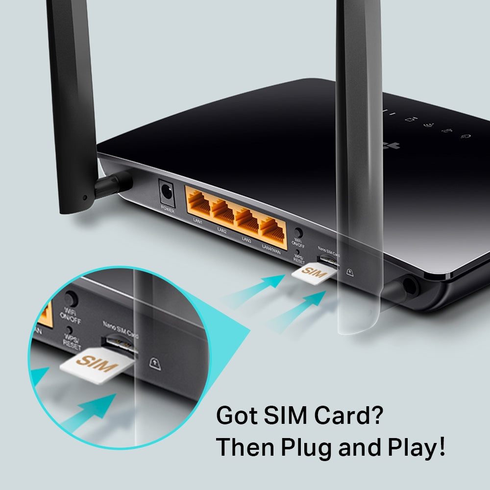 TP‑Link Archer MR200 – AC750 Wireless Dual Band 4G LTE Router