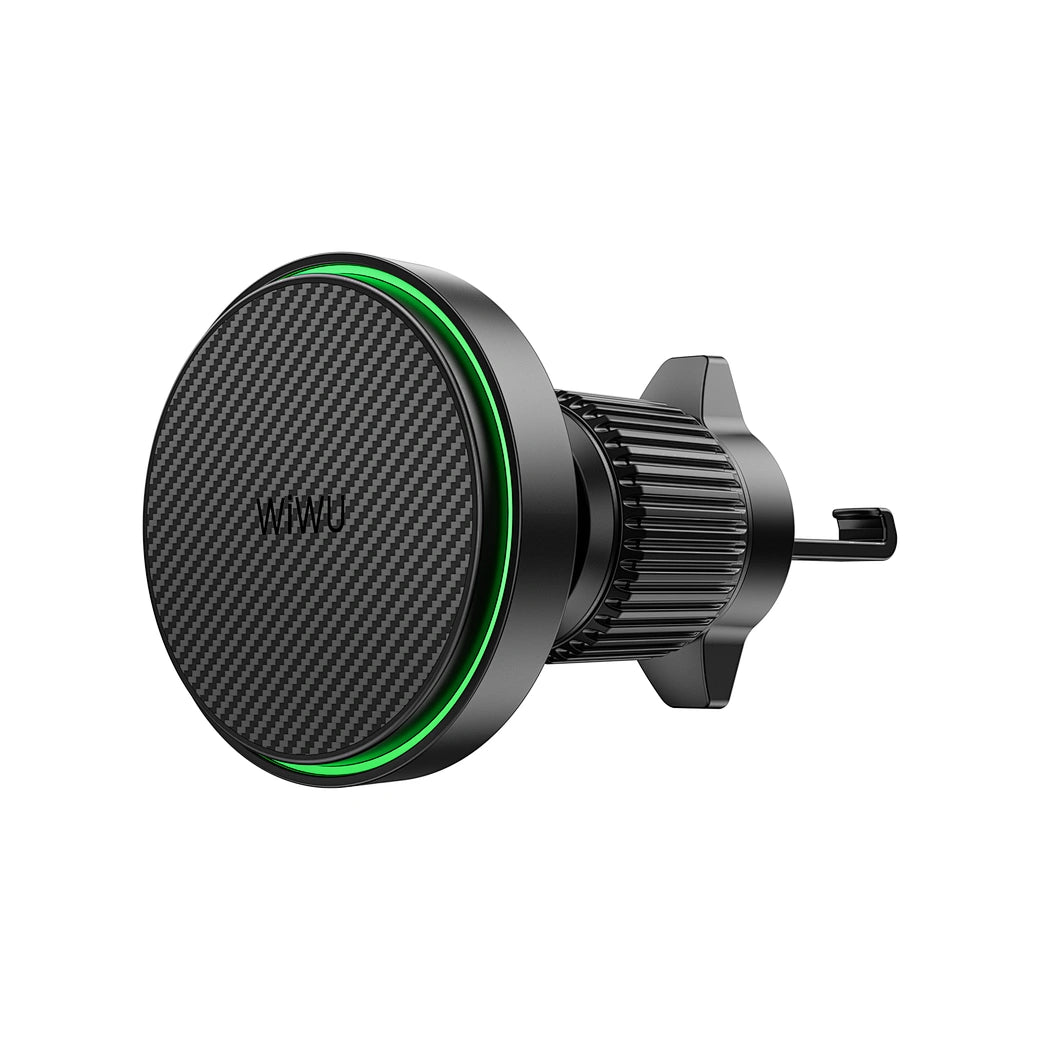 Carregador Magnético Automotivo WiWU Warriors CH-325 | Certificação Qi2 de 15W, Ímãs N52 e Montagem na Grade de Ventilação – Carregamento Rápido e Estabilidade Total