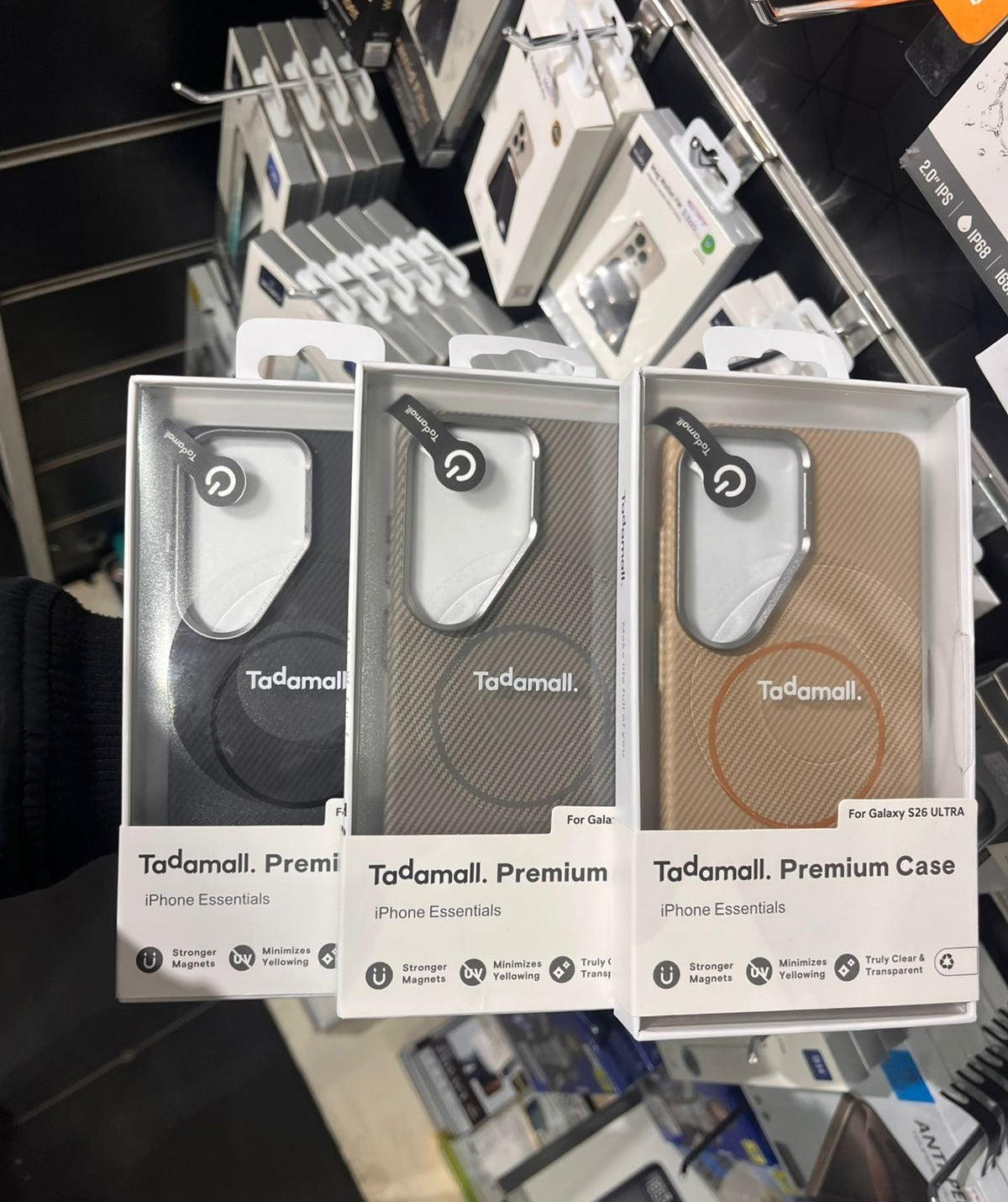 Capa de Carbono Premium Tadamall para Samsung Galaxy S26 Ultra – Preta/Cinza | Padrão Tático de Alta Aderência, Design Slim Executivo e Proteção Avançada