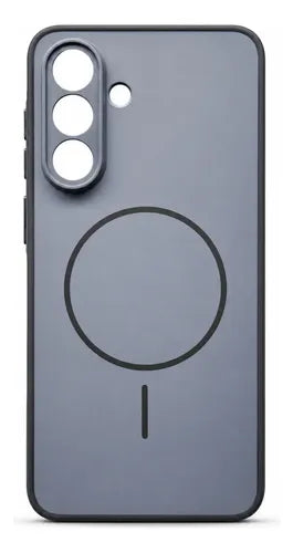 Capa Q Series MagSafe com Proteção de Câmara para Smartphone Samsung Galaxy A26 / Galaxy A17 - Branca / Cinza Claro