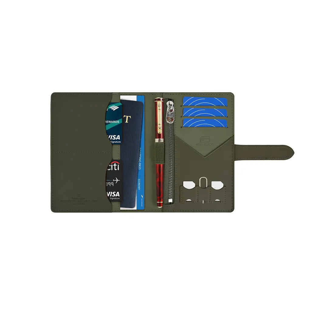 WiWU Ambassador Passport Wallet – Couro PU com proteção RFID: