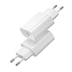 Wall Charger with 20W PD Single Port USB Wall Plug Black White Charging Adapter