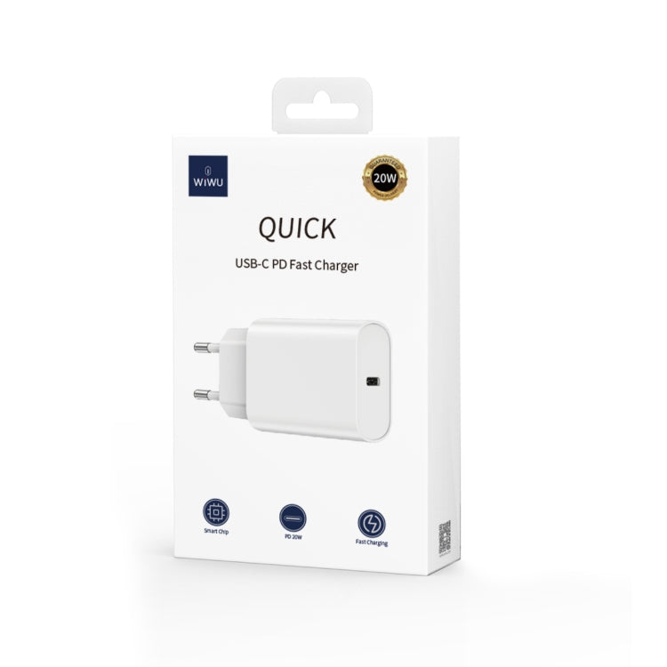 Wall Charger with 20W PD Single Port USB Wall Plug Black White Charging Adapter