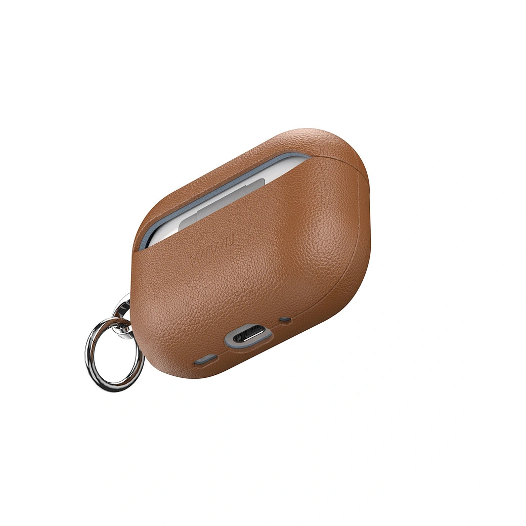Capa Protetora WiWU Premium Leather (HC-201) | Couro Bovino Genuíno de Alta Qualidade, Proteção 360° com Forro em Microfibra e Compatível com Carregamento Sem Fio