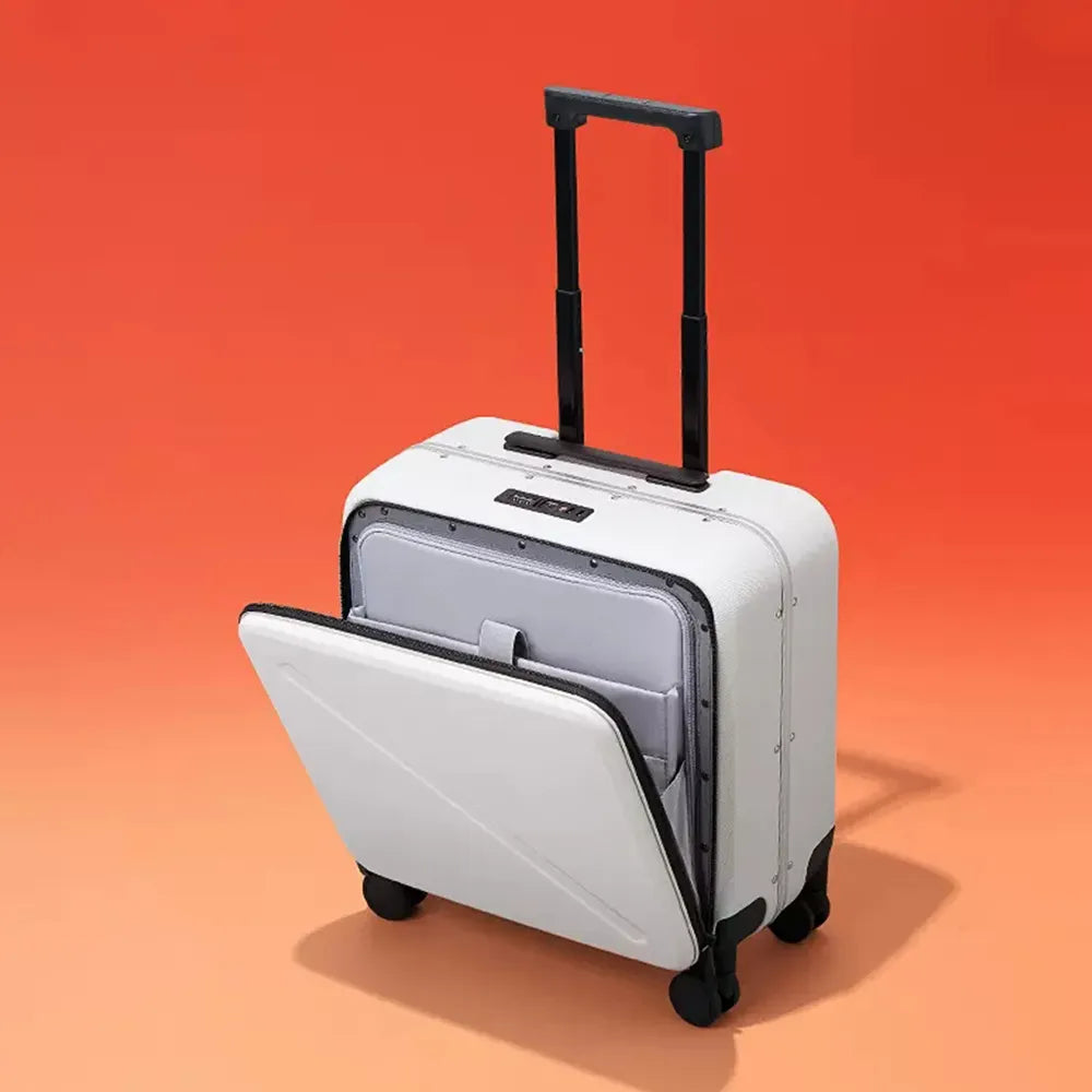 Milada Custom Aluminum Spinner Wheel Trolley Suitcase
