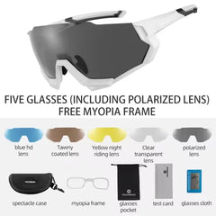 Óculos de Ciclismo ROCKBROS – 5 Lentes Intercambiáveis