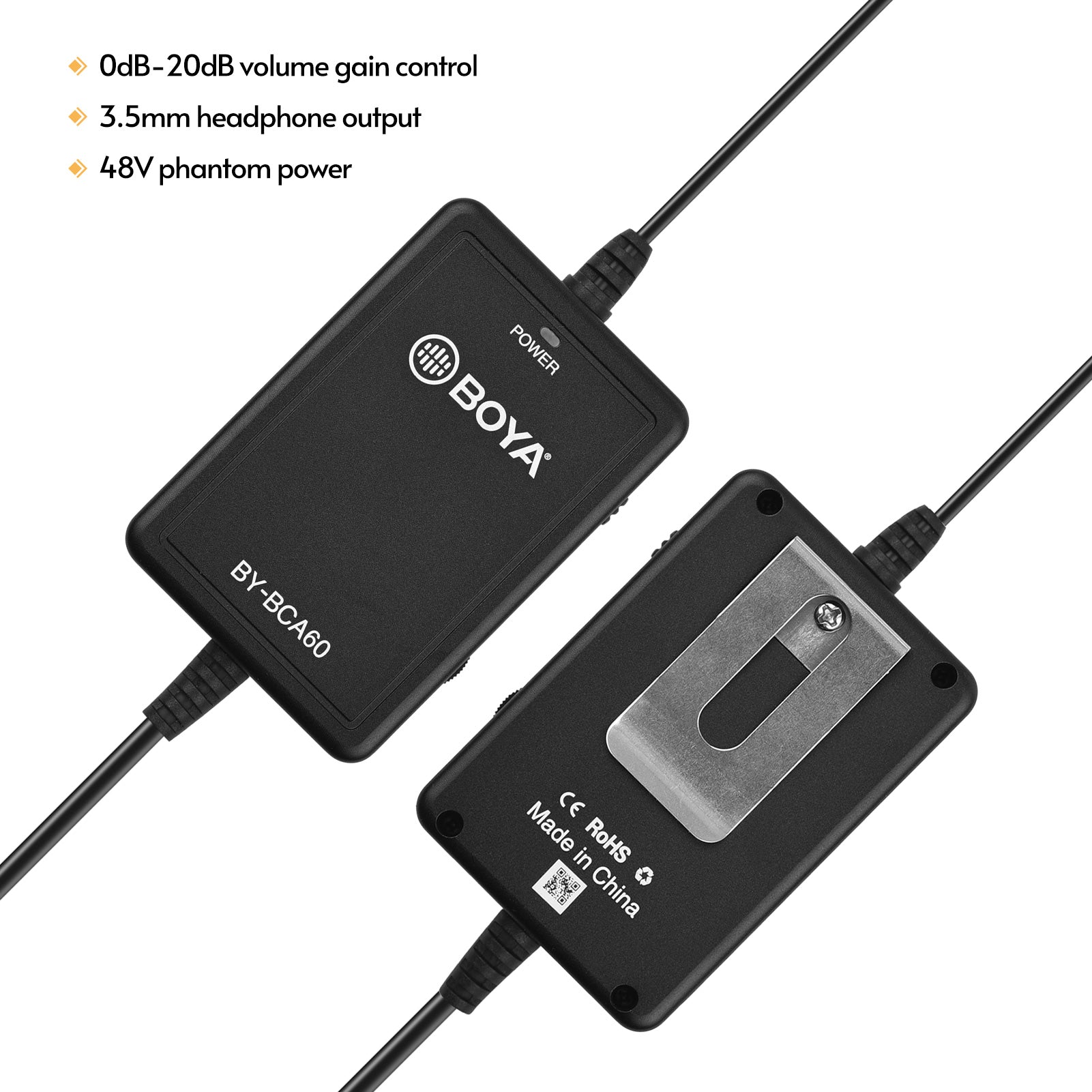 Adaptador de Áudio BOYA BY-BCA60 (XLR Fêmea para TRRS 3,5 mm)