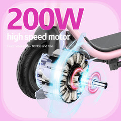 Trotinete Elétrica Dobrável KIXIN C1 Motor 200W Autonomia até 25km Velocidade Máxima 22km/h Rodas 8" IP54
