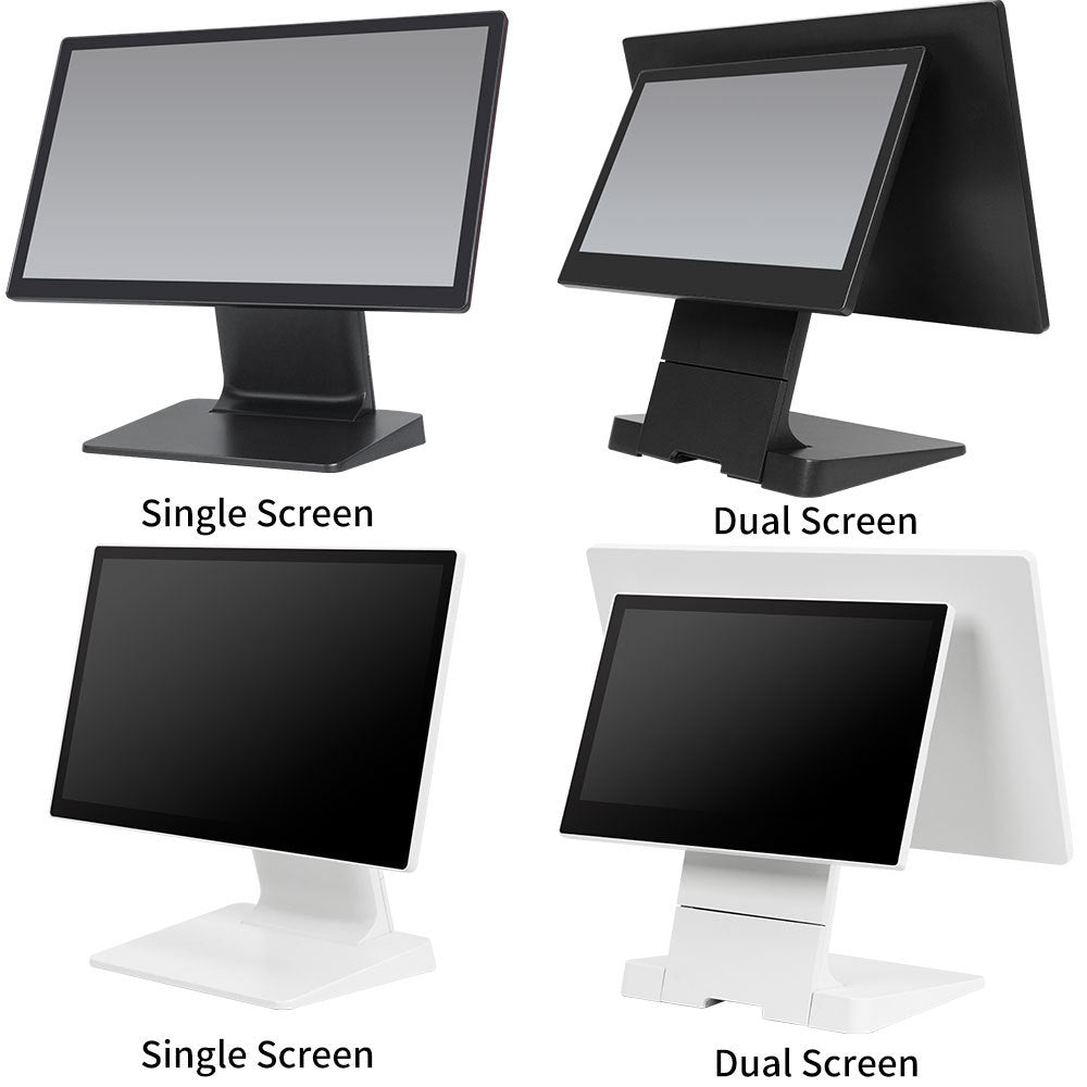 Terminal POS Dual Display PSJ8500-D-B 2x 15.6" Touchscreen Full HD Intel Core i5 8GB RAM 128GB SSD Alumínio Windows 10