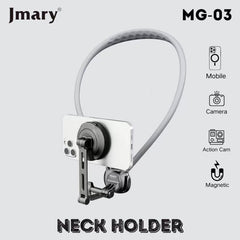 Suporte de Pescoço Magnético Jmary MG-03 | Rotação 360° para Filmagens POV e Smartphones