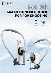 Suporte de Pescoço Magnético Jmary MG-03 | Rotação 360° para Filmagens POV e Smartphones