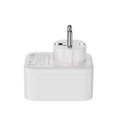 Adaptador de Viagem WiWU Power Cube Wi-UA008 | Tecnologia GaN III 30W – Carregamento Ultra Rápido USB-C PD, USB-A e Tomada Universal AC de 2500W