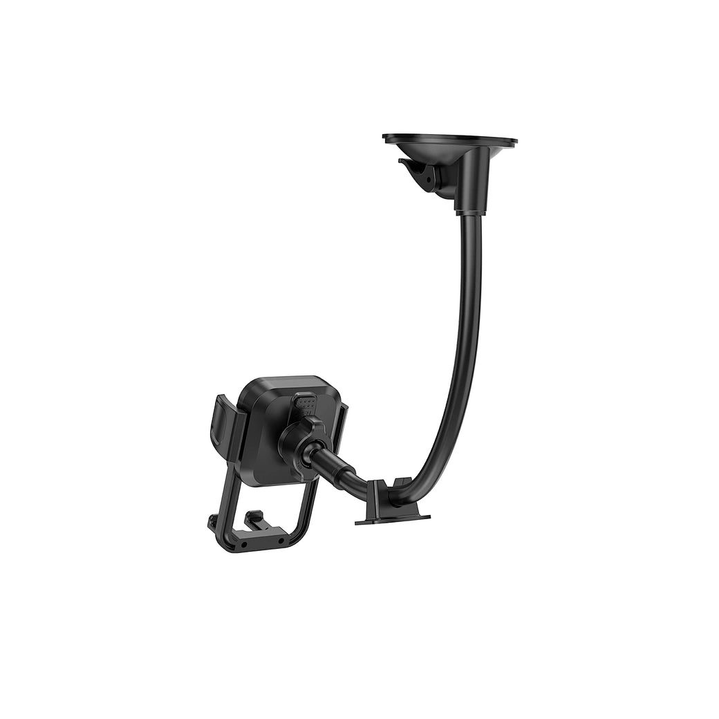 Suporte Automotivo WiWU Gentleman (WI-CH061) | Braço Longo Flexível Estilo Pescoço de Ganso com Núcleo de Aço Antivibração e Ventosa Ultra Potente