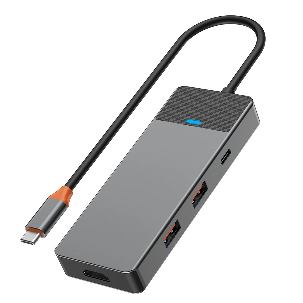 WiWU Linker 431C – Hub Tipo C 4-em-1 / múltiplas portas USB & USB-C