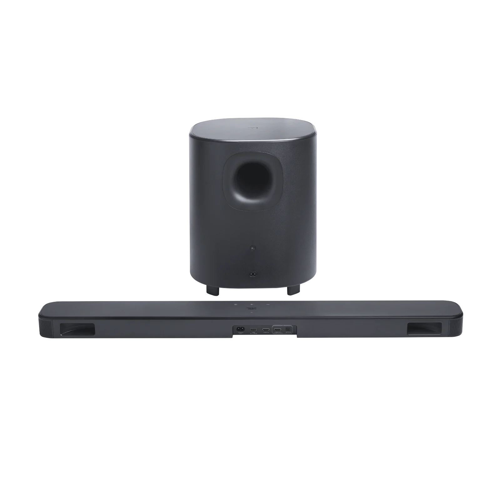 Soundbar JBL Bar 500 MK2 5.1 Canais 750W Peak Dolby Atmos MultiBeam 3.0 Subwoofer Sem Fios 10" HDMI eARC Wi-Fi Preto