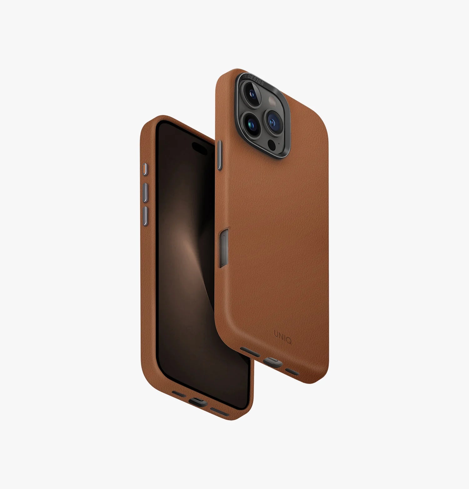 Capa de Couro Vegano UNIQ Lyden Premium com MagClick™ para iPhone Série 16
