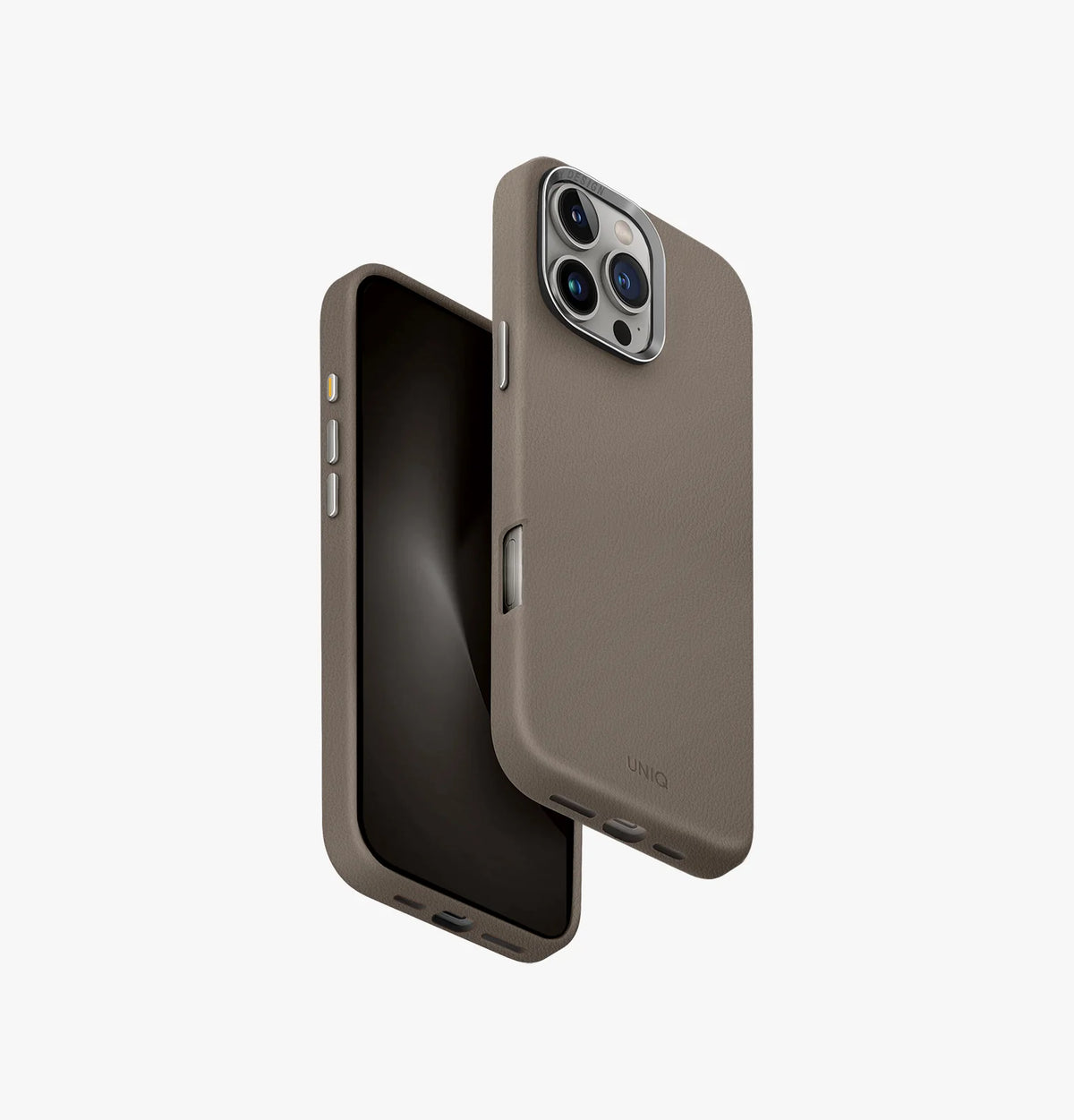 Capa de Couro Vegano UNIQ Lyden Duo Premium com MagClick™ para iPhone Série 16
