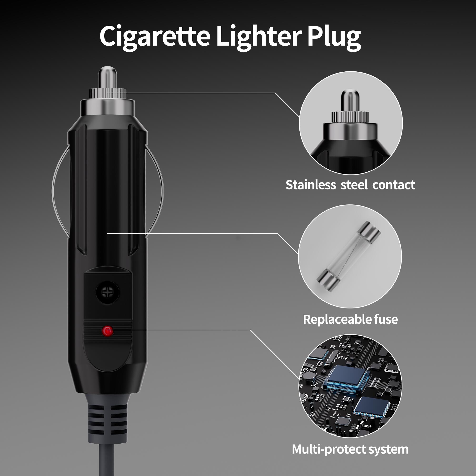 Cabo de Alimentação Veicular Starlink Mini SCL-03 100W 12V-24V de 5 Metros (Fiação 16AWG)