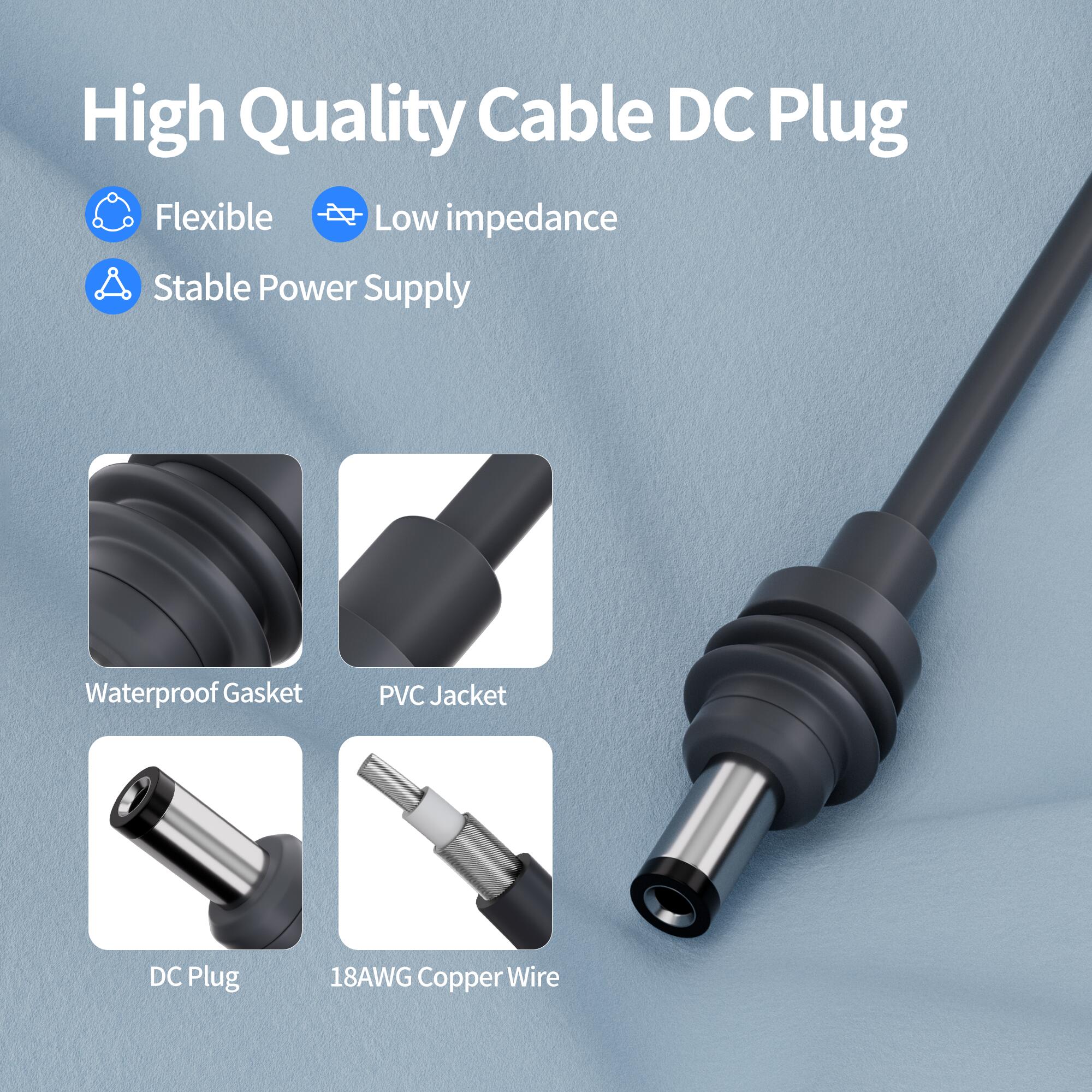 Cabo de Alimentação Veicular Starlink Mini SCL-03 100W 12V-24V de 5 Metros (Fiação 16AWG)
