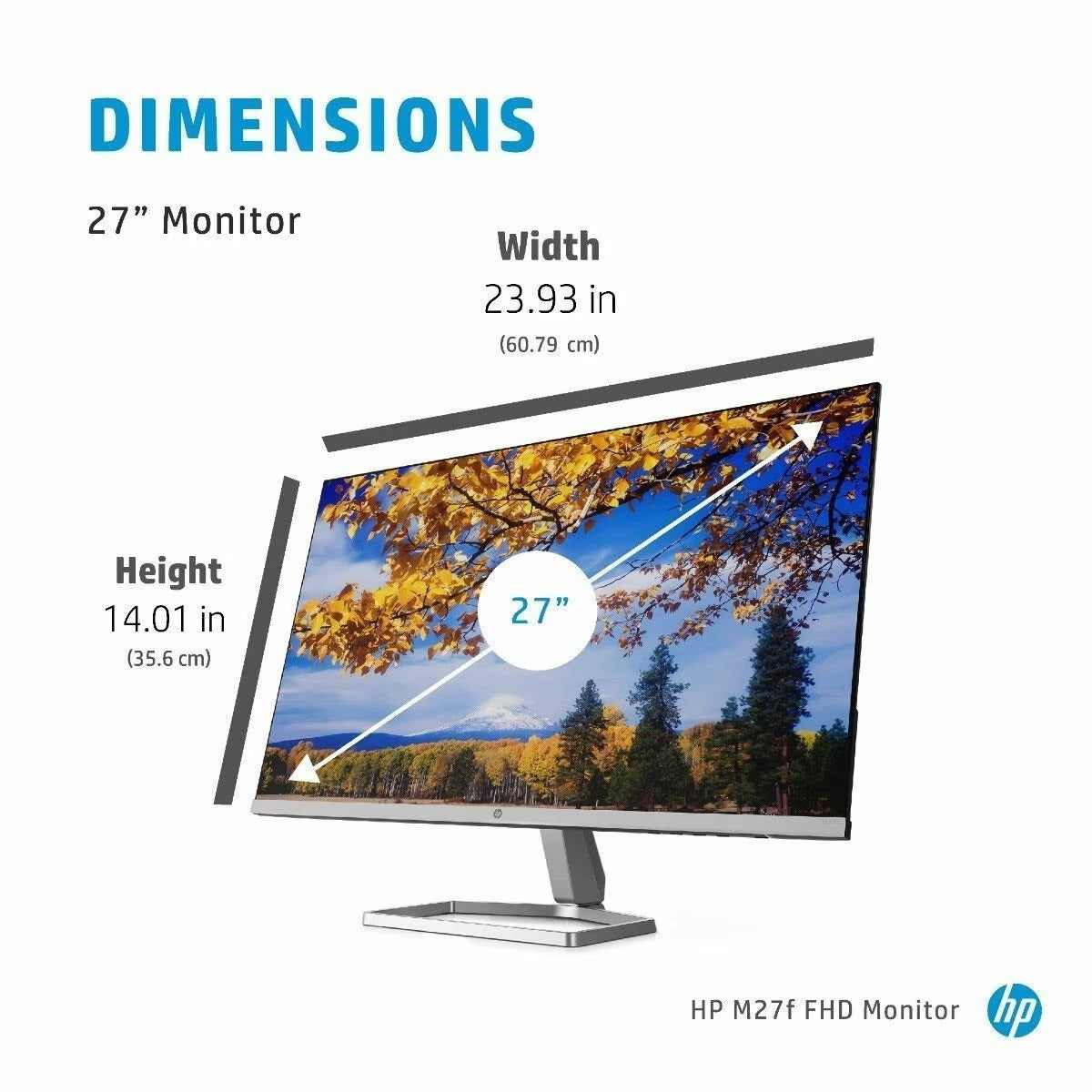 HP M27f 68.58 cm (27") FHD Monitor
