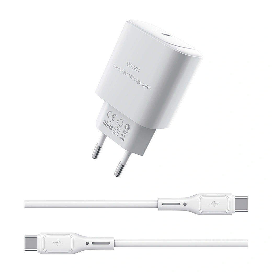 WiWU 30W Essen GaN Fast Charger + Cable Combo (Wi-G008 C-C)