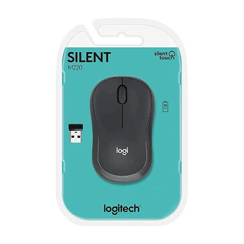 Mouse Logitech B220 Silent, Sem Fio, Preto