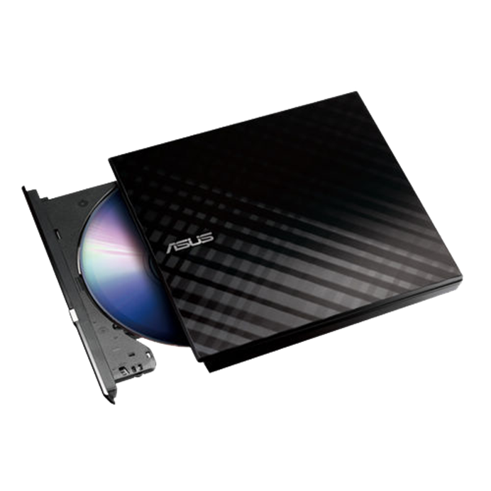 Gravador e Leitor de DVD/CD Externo ASUS SDRW-08D2S-U LITE | Design Slim Portátil com Acabamento Diamante, Encriptação de Dados e Interface Drag-and-Burn