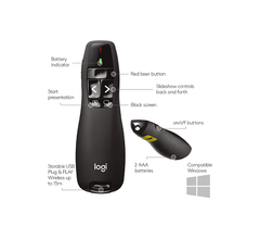 Logitech R400 Presenter com Apontador Laser (910-001354)