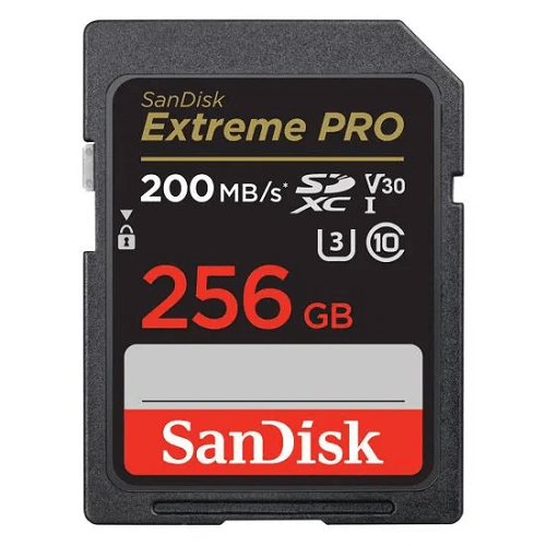 Cartão de Memória SanDisk Extreme Pro 256GB 200MB/s 4K UHD