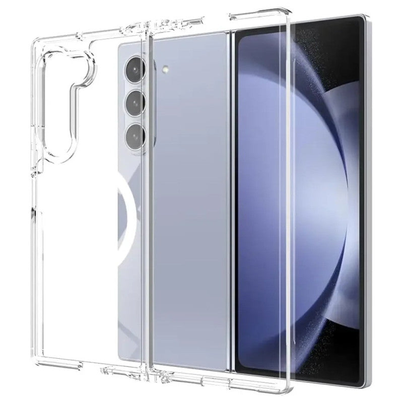 Capa Rígida Transparente OKOZ MagSafe para Samsung Galaxy Z Fold 7 5G | Design Ultrafino Premium, Alinhamento Magnético e Máxima Transparência Anti-Amarelamento