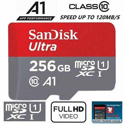 SanDisk Ultra 256GB Micro SD Card SDXC A1 UHS-I 120MB/s Mobile Phone